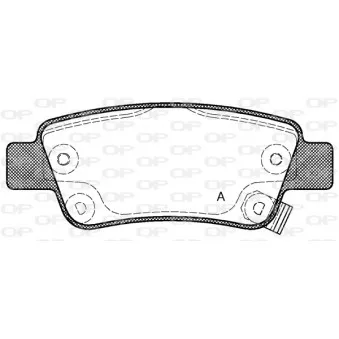 Jeu de 4 plaquettes de frein arrière OPEN PARTS BPA1290.02