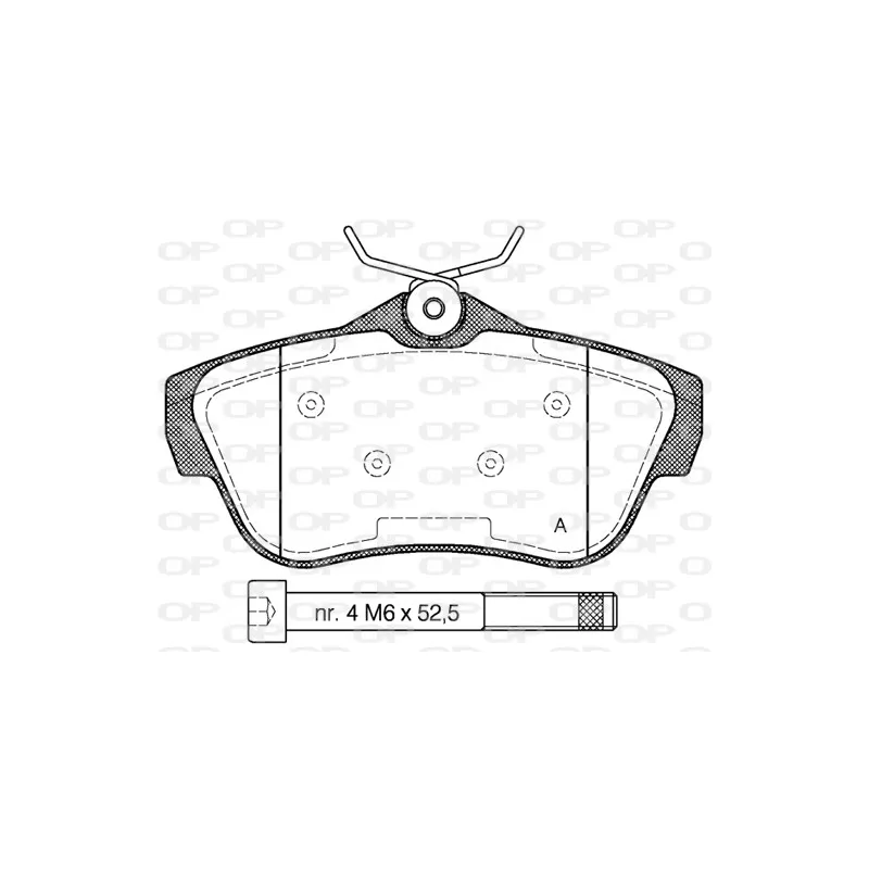 Jeu de 4 plaquettes de frein arrière OPEN PARTS BPA1299.00
