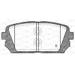 Jeu de 4 plaquettes de frein arrière OPEN PARTS BPA1303.02 - Visuel 2