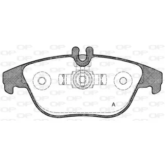 Jeu de 4 plaquettes de frein arrière OPEN PARTS BPA1305.00