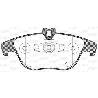 Jeu de 4 plaquettes de frein arrière OPEN PARTS BPA1305.20