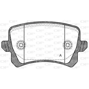 Jeu de 4 plaquettes de frein arrière OPEN PARTS BPA1342.00