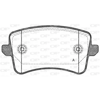 Jeu de 4 plaquettes de frein arrière OPEN PARTS