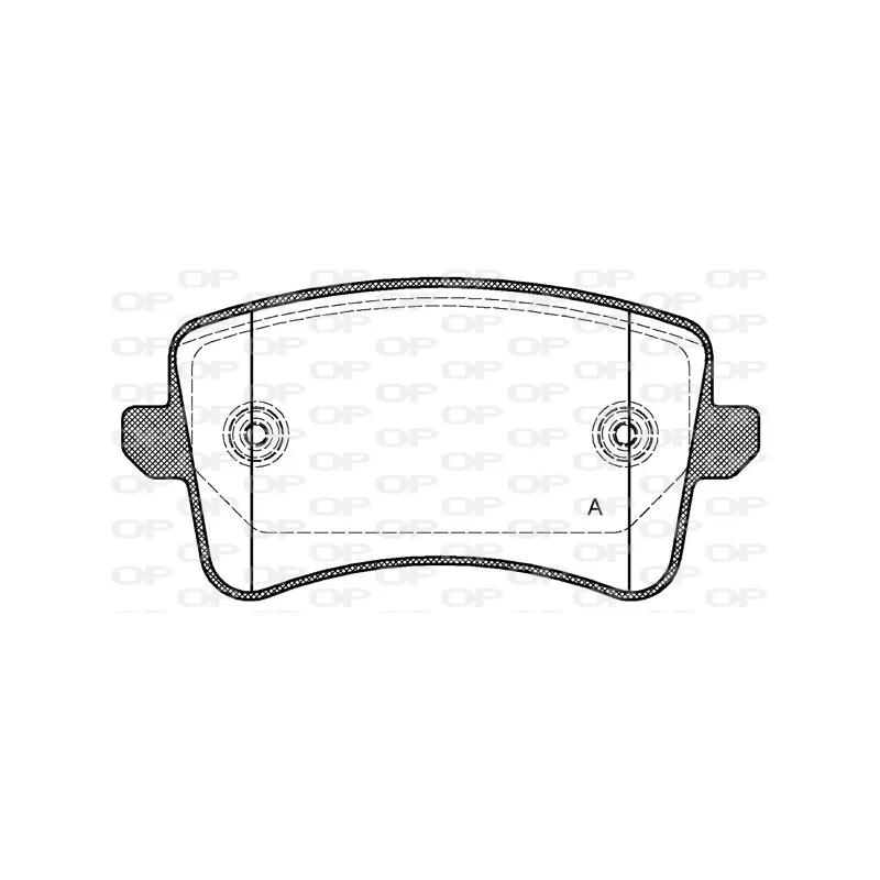 Jeu de 4 plaquettes de frein arrière OPEN PARTS BPA1343.00