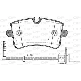 Jeu de 4 plaquettes de frein arrière OPEN PARTS BPA1343.10