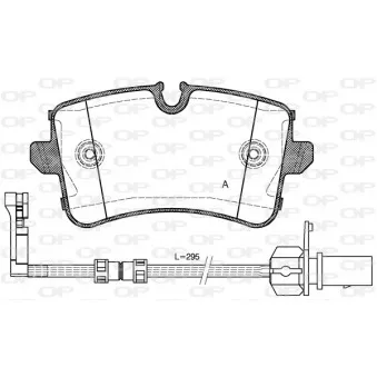 Jeu de 4 plaquettes de frein arrière OPEN PARTS BPA1343.20