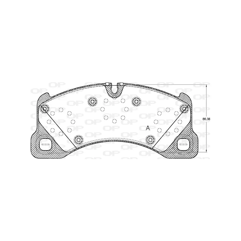 Jeu de 4 plaquettes de frein avant OPEN PARTS BPA1345.00