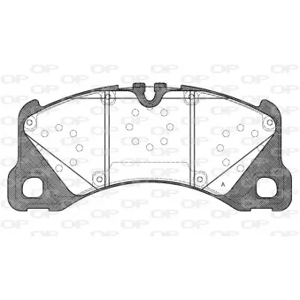 Jeu de 4 plaquettes de frein avant OPEN PARTS BPA1345.40