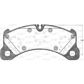 Jeu de 4 plaquettes de frein avant OPEN PARTS BPA1345.50