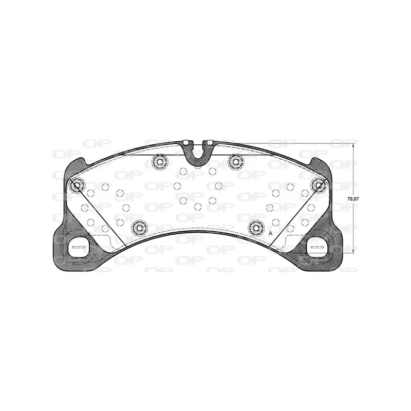 Jeu de 4 plaquettes de frein avant OPEN PARTS BPA1345.50
