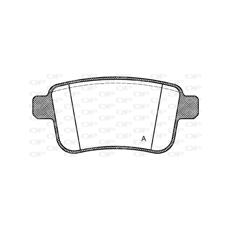 Jeu de 4 plaquettes de frein arrière OPEN PARTS BPA1352.00