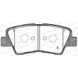 Jeu de 4 plaquettes de frein arrière OPEN PARTS BPA1362.52 - Visuel 2