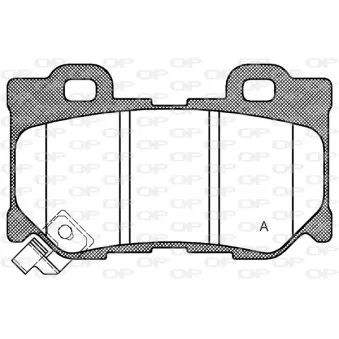 Jeu de 4 plaquettes de frein arrière OPEN PARTS BPA1365.01