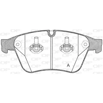 Jeu de 4 plaquettes de frein avant OPEN PARTS BPA1371.00