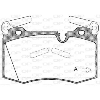 Jeu de 4 plaquettes de frein avant OPEN PARTS BPA1374.00