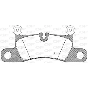 Jeu de 4 plaquettes de frein arrière OPEN PARTS