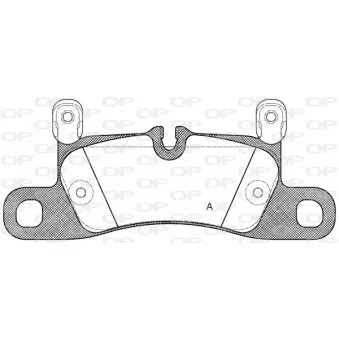 Jeu de 4 plaquettes de frein arrière OPEN PARTS BPA1379.20