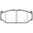 Jeu de 4 plaquettes de frein avant OPEN PARTS BPA1381.12 - Visuel 2