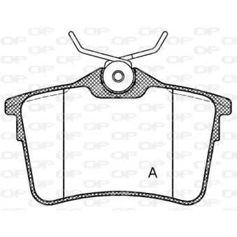 Jeu de 4 plaquettes de frein arrière OPEN PARTS