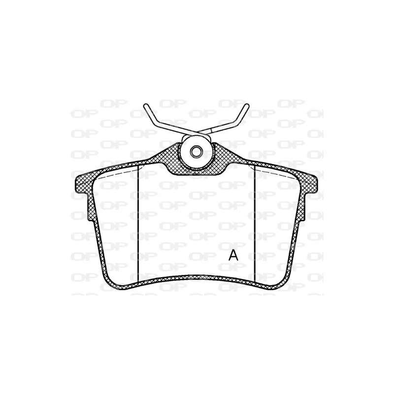 Jeu de 4 plaquettes de frein arrière OPEN PARTS BPA1382.00