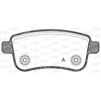 Jeu de 4 plaquettes de frein arrière OPEN PARTS BPA1387.00