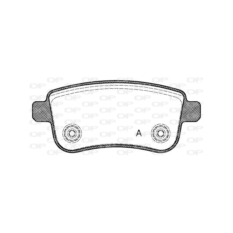 Jeu de 4 plaquettes de frein arrière OPEN PARTS BPA1387.00