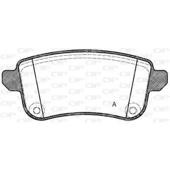 Jeu de 4 plaquettes de frein arrière OPEN PARTS BPA1387.10
