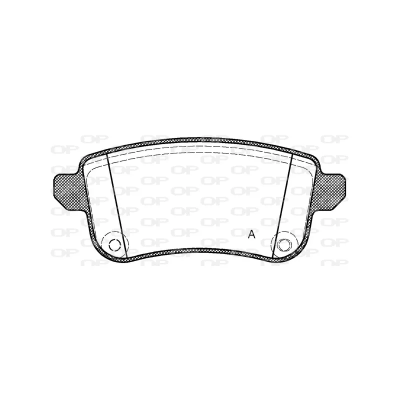 Jeu de 4 plaquettes de frein arrière OPEN PARTS BPA1387.10