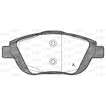 Jeu de 4 plaquettes de frein avant OPEN PARTS BPA1392.00