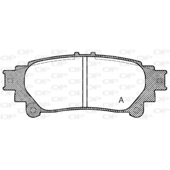 Jeu de 4 plaquettes de frein arrière OPEN PARTS BPA1395.00