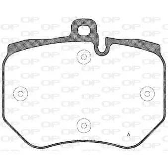 Jeu de 4 plaquettes de frein avant OPEN PARTS BPA1400.00