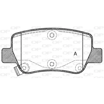 Jeu de 4 plaquettes de frein arrière OPEN PARTS BPA1403.02