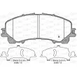Jeu de 4 plaquettes de frein avant OPEN PARTS BPA1407.12 - Visuel 2