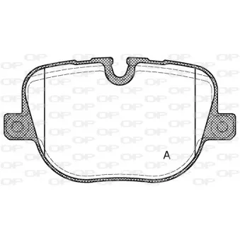Jeu de 4 plaquettes de frein arrière OPEN PARTS BPA1408.00