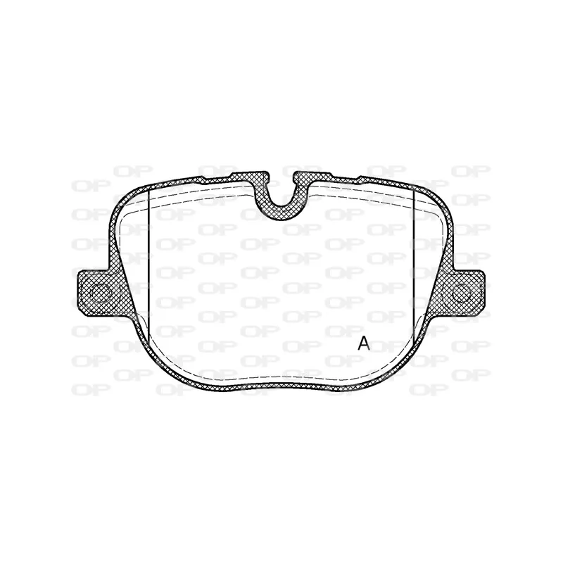 Jeu de 4 plaquettes de frein arrière OPEN PARTS BPA1408.00