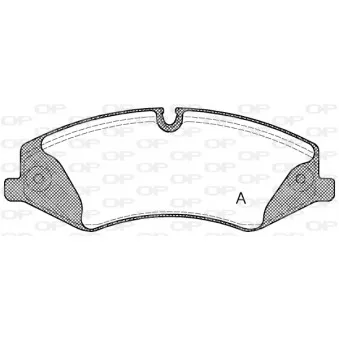 Jeu de 4 plaquettes de frein avant OPEN PARTS BPA1409.00