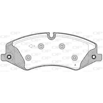 Jeu de 4 plaquettes de frein avant OPEN PARTS BPA1409.10