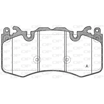 Jeu de 4 plaquettes de frein avant OPEN PARTS BPA1410.00