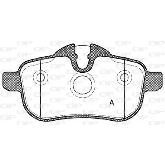 Jeu de 4 plaquettes de frein arrière OPEN PARTS BPA1417.00