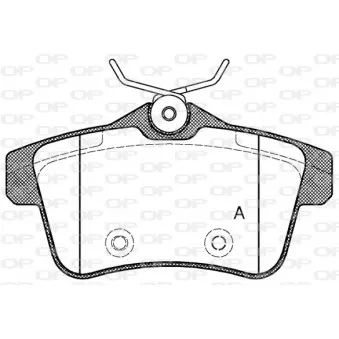 Jeu de 4 plaquettes de frein arrière OPEN PARTS