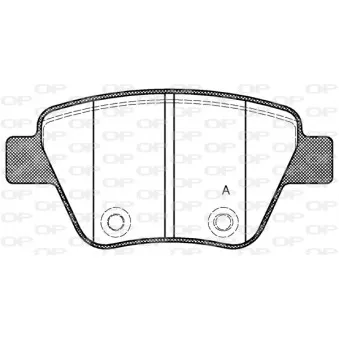 Jeu de 4 plaquettes de frein arrière OPEN PARTS BPA1420.00