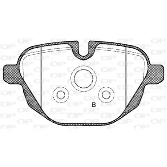 Jeu de 4 plaquettes de frein arrière OPEN PARTS BPA1421.00