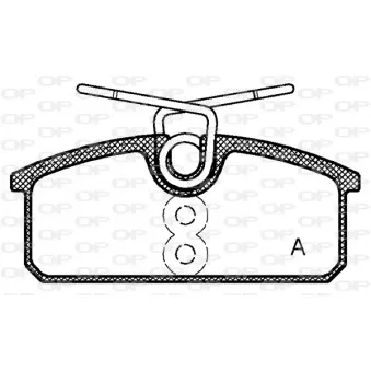 Jeu de 4 plaquettes de frein arrière OPEN PARTS BPA1424.00