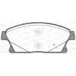Jeu de 4 plaquettes de frein avant OPEN PARTS BPA1431.02 - Visuel 2