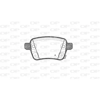 Jeu de 4 plaquettes de frein arrière OPEN PARTS BPA1450.22