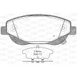 Jeu de 4 plaquettes de frein avant OPEN PARTS BPA1453.02 - Visuel 1
