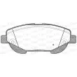 Jeu de 4 plaquettes de frein avant OPEN PARTS BPA1453.02 - Visuel 2