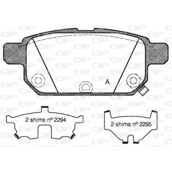 Jeu de 4 plaquettes de frein arrière OPEN PARTS BPA1471.02