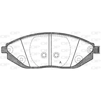 Jeu de 4 plaquettes de frein avant OPEN PARTS BPA1472.02