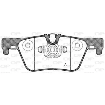 Jeu de 4 plaquettes de frein arrière OPEN PARTS